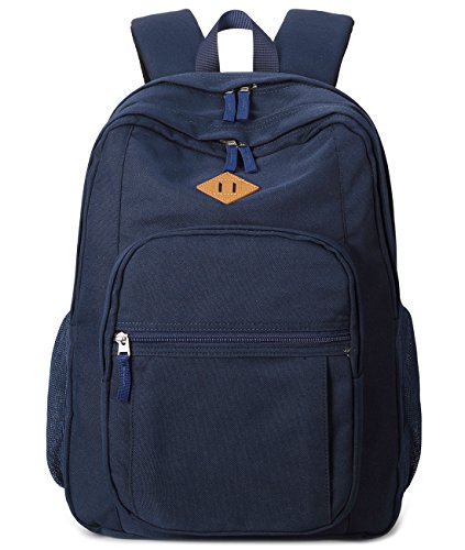 abshoo Classical Basic Womens Travel Backpack For College Men Water Resistant Bookbag (Navy)