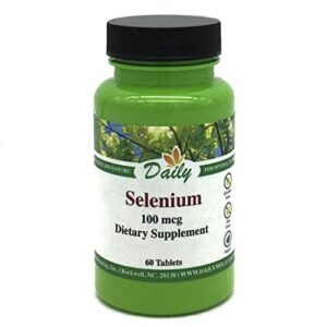 daily's selenium (100 mcg, gluten free, soy free, vegan, 60 tablets)