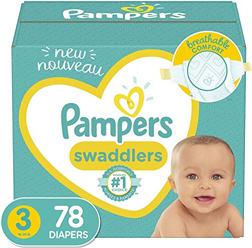 Diapers Size 3, 78 Count - Pampers Swaddlers Disposable Baby Diapers, Super Pack (Packaging May Vary)