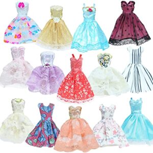 bjdbus 6 pcs ball mini gown dress for 11.5 inch girl doll clothes playset