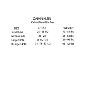 Calvin Klein Girls' Big Modern Cotton Bralette, Singles and Multipack, 2 Pack-Heather Grey, Classic Black, Large