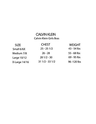 Calvin Klein Girls' Big Modern Cotton Bralette, Singles and Multipack, 2 Pack-Heather Grey, Classic Black, Large