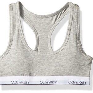 Calvin Klein Girls' Big Modern Cotton Molded Bralette, Heather Grey, Medium