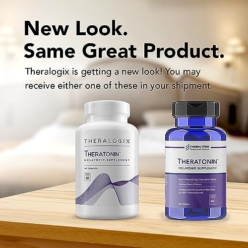 Theralogix Theratonin Melatonin Supplement - 90-Day Supply - Sleep Support Supplement - Melatonin to Aid a Good Night's Sleep - Supplement for Women to Support Fertility - NSF Certified - 90 Tablets