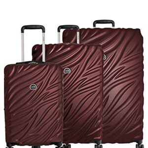 DELSEY PARIS Alexis Lightweight Luggage 3 pc Set, Expandable Spinner Double Wheel Hardshell Suitcases with TSA Lock