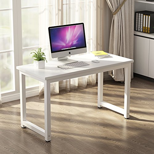 Tribesigns Modern Simple Style Computer Desk PC Laptop Study Table Workstation for Home Office White