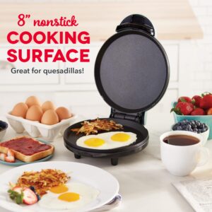 DASH 8” Express Electric Round Griddle for for Pancakes, Cookies, Burgers, Quesadillas, Eggs & other on the go Breakfast, Lunch & Snacks - Aqua