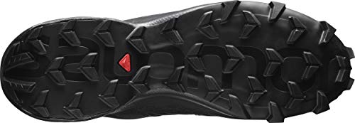 Salomon Speedcross 5 Trail Running Shoes for Men, Black/Black/Phantom, 9