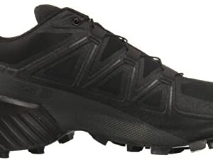 Salomon Speedcross 5 Trail Running Shoes for Men, Black/Black/Phantom, 9