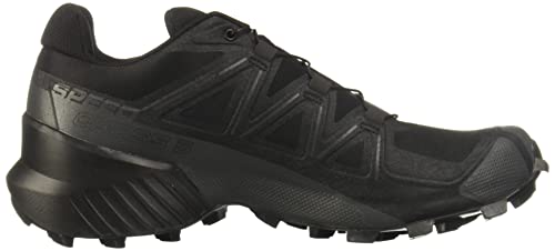 Salomon Speedcross 5 Trail Running Shoes for Men, Black/Black/Phantom, 9