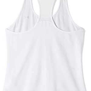 Under Armour Women's HeatGear Armour Racer Tank , White (100)/Metallic Silver , Small