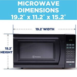 Westinghouse 700 Watt Counter Top Microwave Oven, 0.7 Cubic Feet, Black, WMM7B