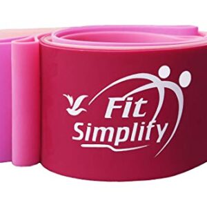 Fit Simplify Resistance Loop Exercise Bands with Instruction Guide and Carry Bag, Set of 5