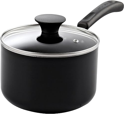 Cook N Home Nonstick Saucepan, 2 quart, Black