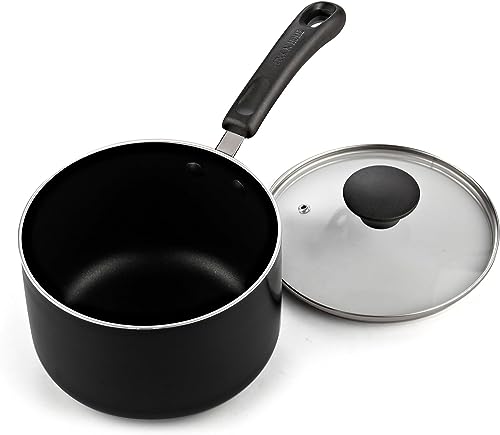 Cook N Home Nonstick Saucepan, 2 quart, Black