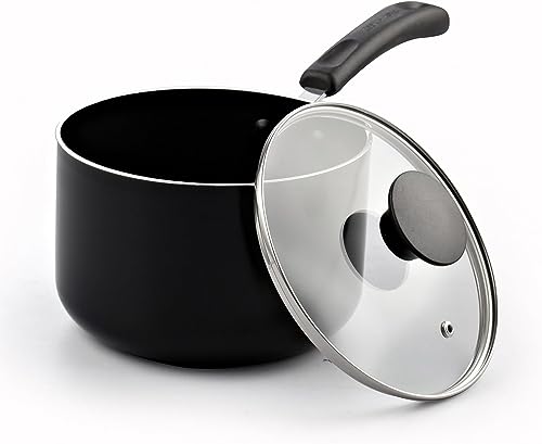 Cook N Home Nonstick Saucepan, 2 quart, Black