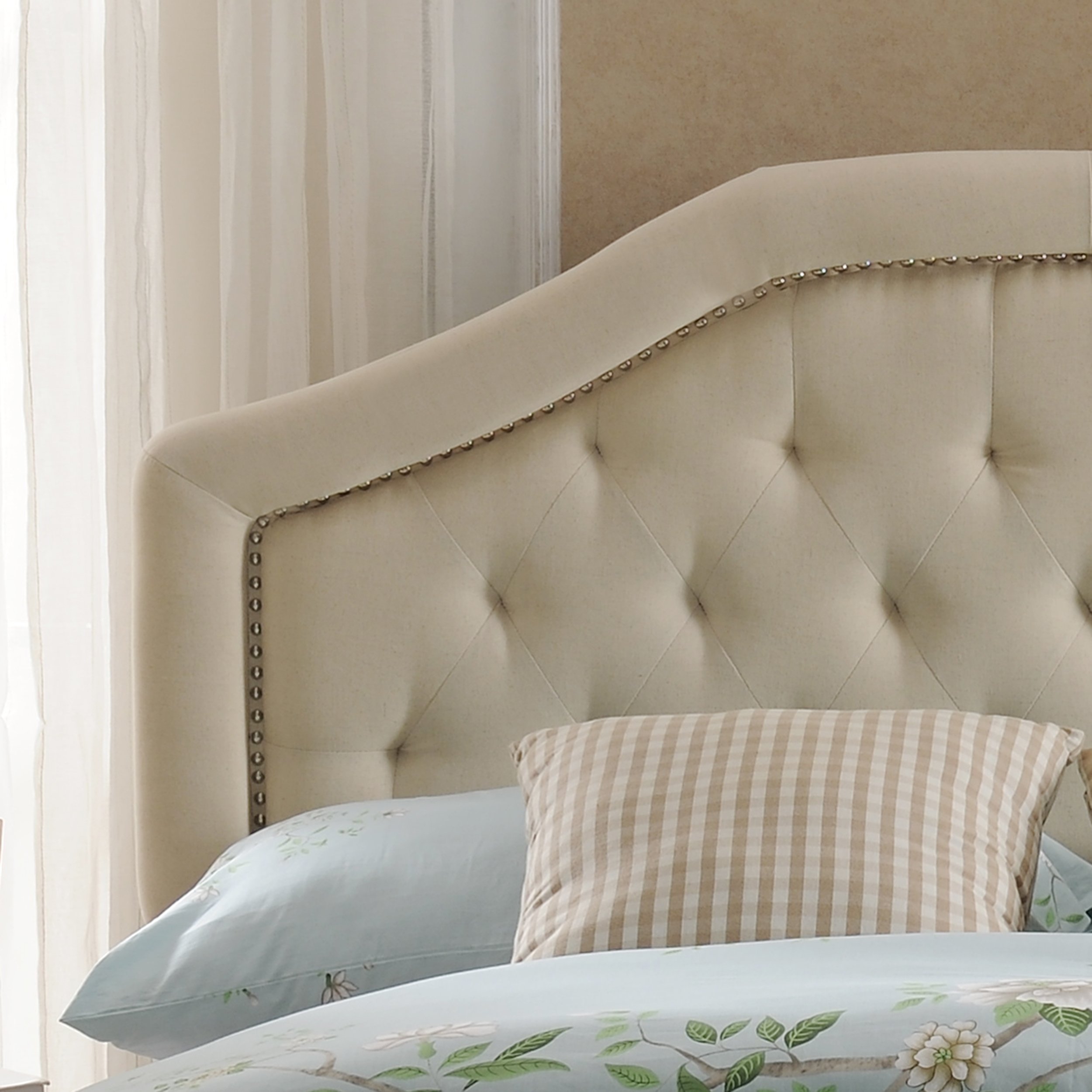 Christopher Knight Home Killian Headboard - Fully Upholstered, Queen / Full, Beige