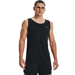 under armour men's tech 2.0 tank top , black (001)/pitch gray , medium