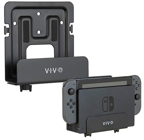 VIVO Black Adjustable Streaming Media Player, Wall Mounting Bracket Designed for Nintendo Switch, Apple TV, Roku, Fire TV, Hardware Included, MOUNT-ALL02