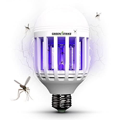 GREENSTRIKE LED Zapping Light Bulb | 2 in 1 Mosquito Led Zapper and Light Bulb | Lamp-Led Electronic Insect & Fly Zapper | Keeps Bugs Away | Attracts & Zaps All Type of Insects | Universal Fit