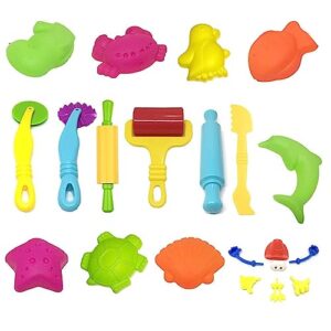 play dough tool set for kids various shape playdough cutters with animal molds clay modelling tool kit dough rollers for kids age 3+