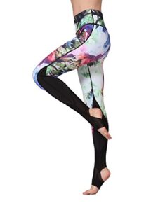 tom+alice stretch printed yoga pants for women girl solid color high waisted athletic outdoor golf leggings