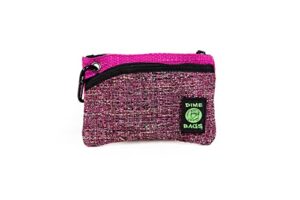 dime bags zipline | hemp wallet with zipper closure (8 inch, magenta)