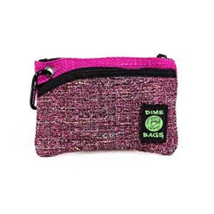 DIME BAGS Zipline | Hemp Wallet with Zipper Closure (8 inch, Magenta)