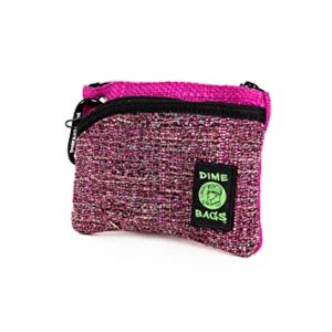 DIME BAGS Zipline | Hemp Wallet with Zipper Closure (8 inch, Magenta)