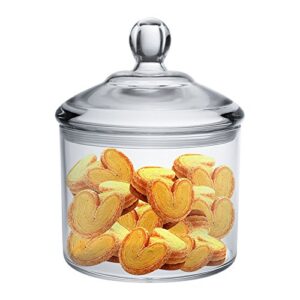 vinkoe kitchen cookie jar, clear acrylic airtight jar for nuts, cookies, candy, chocolate, 40 oz