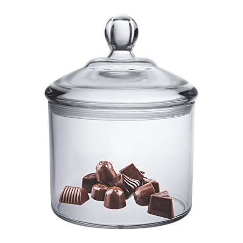 Vinkoe Kitchen Cookie Jar, Clear Acrylic Airtight Jar for Nuts, Cookies, Candy, Chocolate, 40 OZ