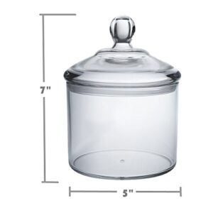 Vinkoe Kitchen Cookie Jar, Clear Acrylic Airtight Jar for Nuts, Cookies, Candy, Chocolate, 40 OZ