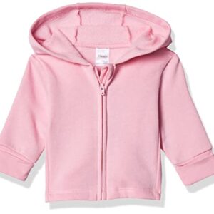 Hanes, Zippin Soft 4-Way Stretch Fleece Hoodie, Babies and Toddlers, Precious Pink/Pink Freeze, 18-24 Months