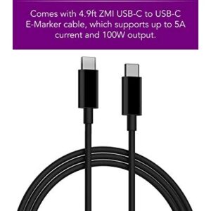 ZMI zPower Turbo 65W USB-C PD Laptop Charger Power Adapter Compatible with Laptops Chargeable via USB-C (Not Compatible with Legacy Models with Barrel Charging Ports) - Black