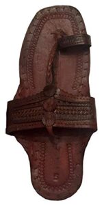 beadscape ~ a bit of deja vu hippie water buffalo jesus sandals 100% leather (dark brown men's size 9 / women's size 11)