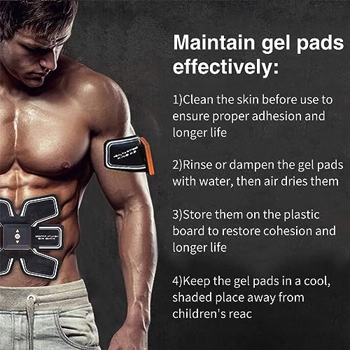 50Pcs/80Pcs Abs Stimulator Training Replacement Gel Sheet Pads for Abdominal Muscle Trainer, Accessory for Ab Workout Toning Belt