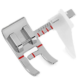 DREAMSTITCH 250026947, BLSA-SGF Adjustable Guide Presser Foot Max 7mm Zigzag-Fits All Low Shank Snap-On Singer, Brother, Babylock, Janome, Juki, Elna and More Sewing Machine