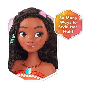 Disney Princess Moana Stying Head, 14-pieces, Officially Licensed Kids Toys for Ages 3 Up by Just Play