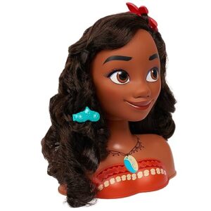 Disney Princess Moana Stying Head, 14-pieces, Officially Licensed Kids Toys for Ages 3 Up by Just Play