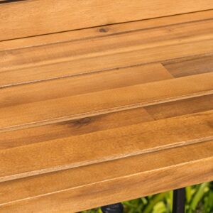 Christopher Knight Home Caribbean Outdoor Acacia Wood Balcony Bar Table, Natural Stained