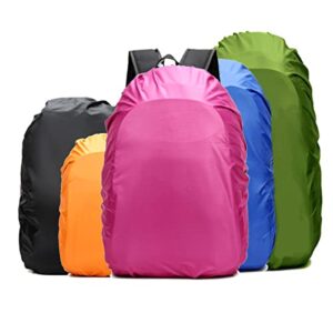 frelaxy waterproof backpack rain cover, upgraded triple waterproofing, antislip cross buckle strap (fuchsia, l (for 35l-50l backpack))