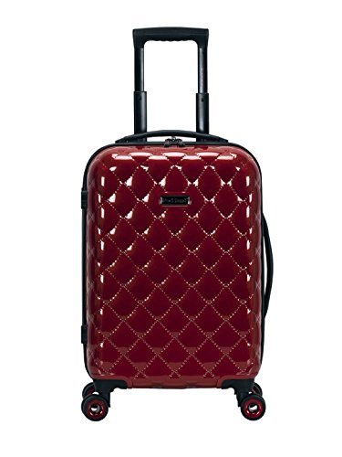 Rockland Quilt Hardside Expandable Spinner Wheel Luggage, Red, 3-Piece Set (20/24/28)
