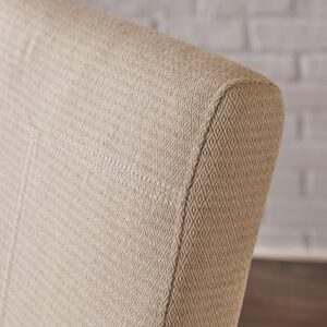 Christopher Knight Home Pertica Fabric Dining Chair, Beige 25D x 18W x 39.75H in