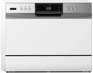 whynter cdw-6831wes 6 place setting led, white countertop portable dishwasher