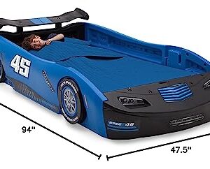 Delta Children Sport Race Car Twin Bed, Blue