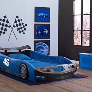 Delta Children Sport Race Car Twin Bed, Blue