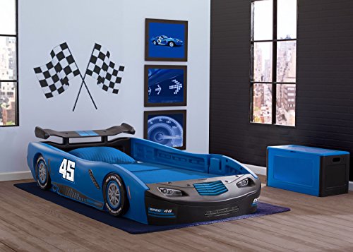 Delta Children Sport Race Car Twin Bed, Blue