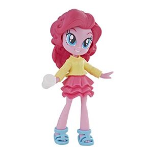 my little pony equestria girls fashion squad pinkie pie 3" mini doll with removable outfit, shoes & accessory, for girls 5+