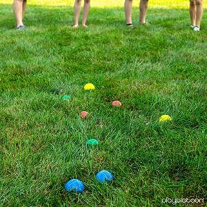 Play Platoon 90 mm Bocce Ball Set with 8 Premium Balls, Pallino, Carry Bag & Measuring Rope