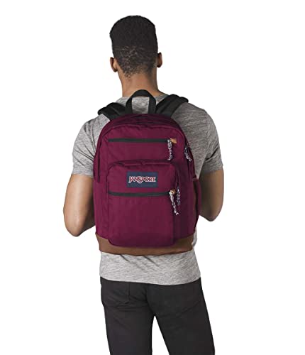 JanSport Cool Backpack with 15-inch Laptop Sleeve, Russet Red - Large Computer Bag Rucksack with 2 Compartments, Ergonomic Straps - Bookbag for Men, Women